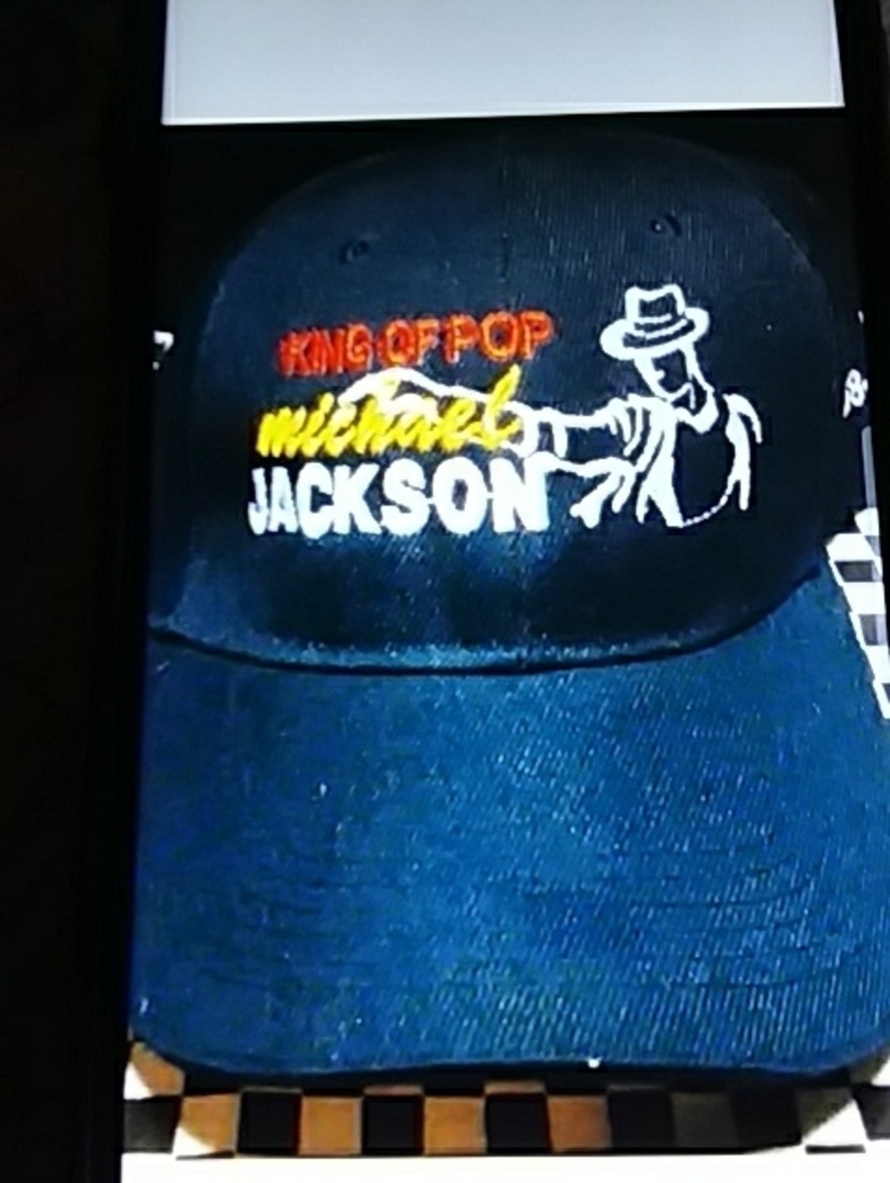 Michael Jackson "King of Pop" Black Embroidered Baseball Cap